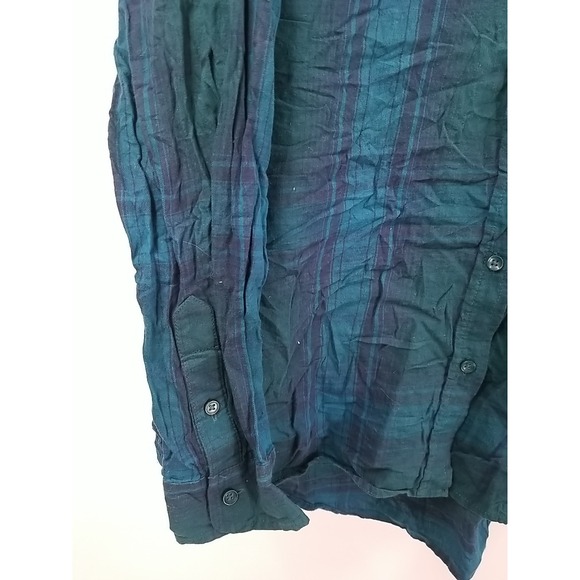 Time & Tru Womens Long Sleeve Plaid Button Up Flannel Large Shirt - Picture 4 of 6